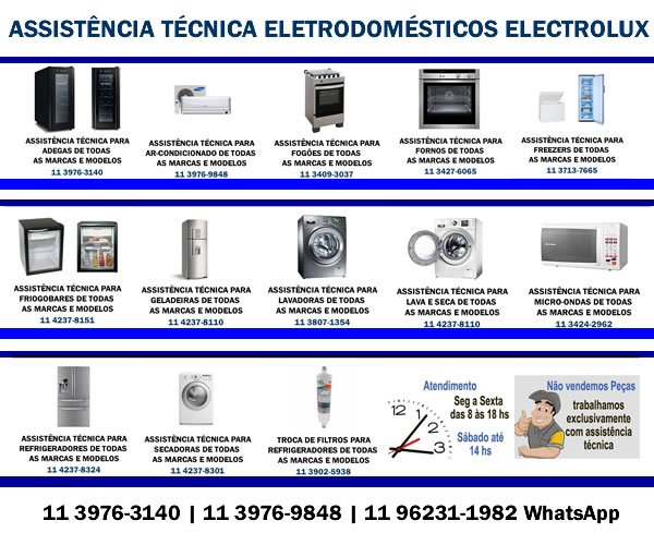 Assistência técnica eletrodomésticos Electrolux