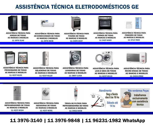 Assistência técnica eletrodomésticos Ge