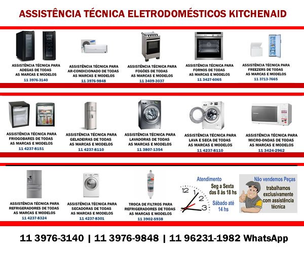 Assistência técnica eletrodomésticos Kitchenaid